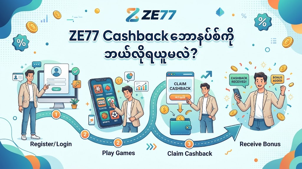 ZE77 Cashback ဘောနပ်စ်ကို ဘယ်လိုရယူမလဲ?